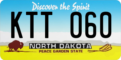 ND license plate KTT060