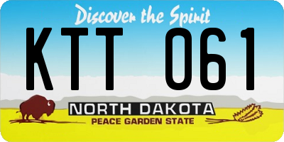 ND license plate KTT061