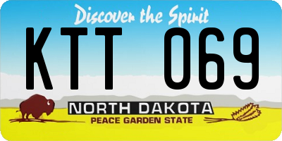 ND license plate KTT069