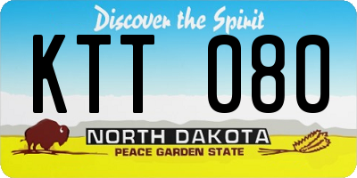ND license plate KTT080