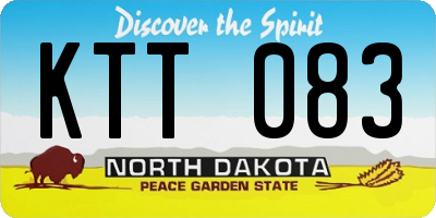 ND license plate KTT083