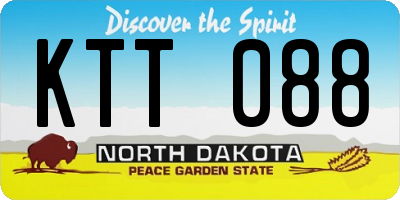 ND license plate KTT088