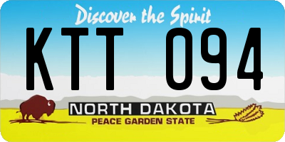 ND license plate KTT094