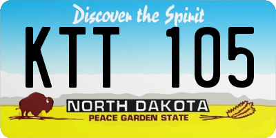 ND license plate KTT105
