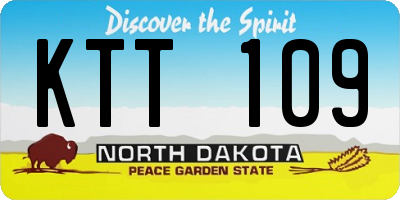 ND license plate KTT109