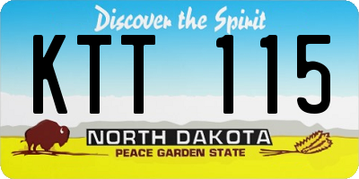 ND license plate KTT115