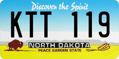 ND license plate KTT119