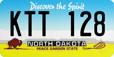 ND license plate KTT128
