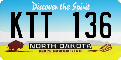 ND license plate KTT136