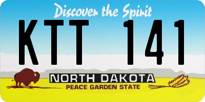 ND license plate KTT141