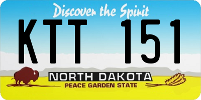ND license plate KTT151