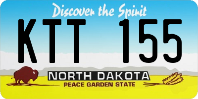 ND license plate KTT155