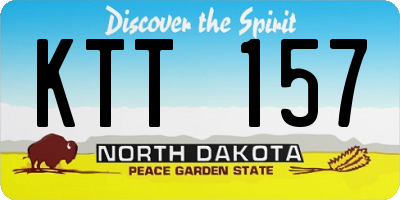 ND license plate KTT157