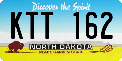 ND license plate KTT162