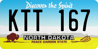 ND license plate KTT167