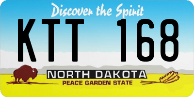 ND license plate KTT168
