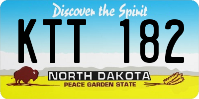 ND license plate KTT182
