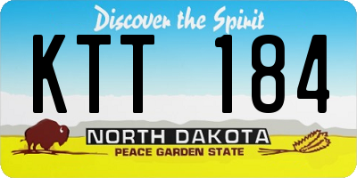 ND license plate KTT184