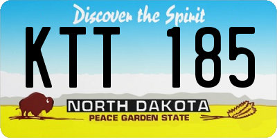 ND license plate KTT185