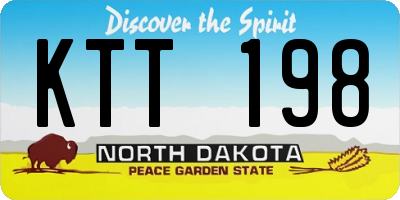 ND license plate KTT198