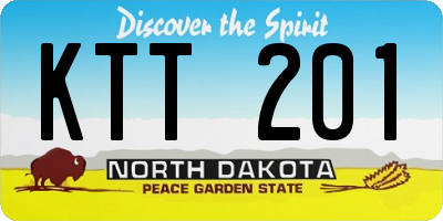 ND license plate KTT201