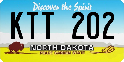 ND license plate KTT202