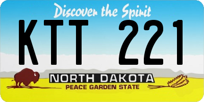 ND license plate KTT221