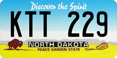 ND license plate KTT229