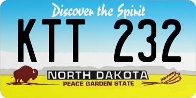ND license plate KTT232