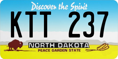 ND license plate KTT237
