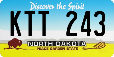 ND license plate KTT243