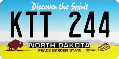ND license plate KTT244