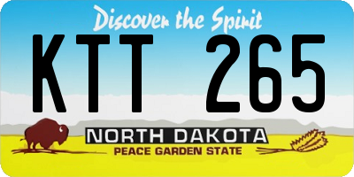 ND license plate KTT265