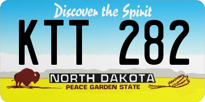 ND license plate KTT282