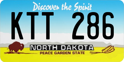 ND license plate KTT286