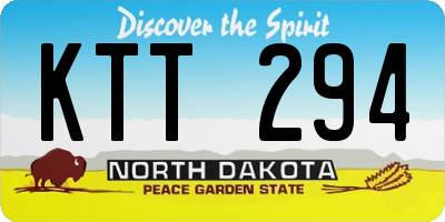 ND license plate KTT294