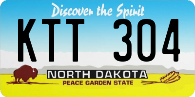 ND license plate KTT304