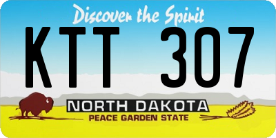 ND license plate KTT307
