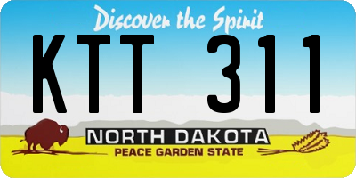ND license plate KTT311