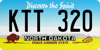 ND license plate KTT320