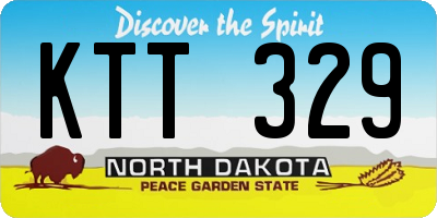 ND license plate KTT329