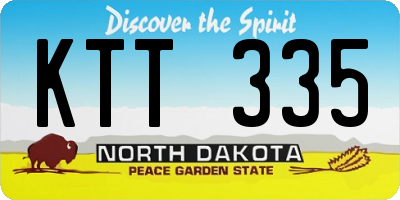 ND license plate KTT335