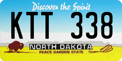 ND license plate KTT338