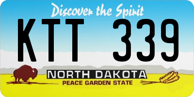 ND license plate KTT339