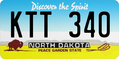 ND license plate KTT340