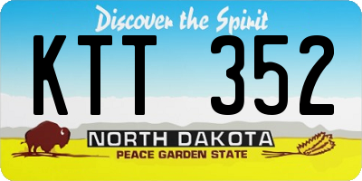 ND license plate KTT352