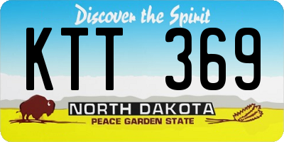 ND license plate KTT369