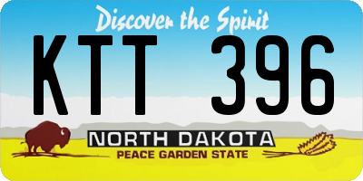 ND license plate KTT396
