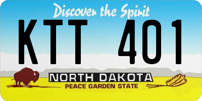 ND license plate KTT401