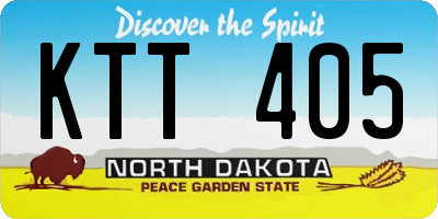 ND license plate KTT405